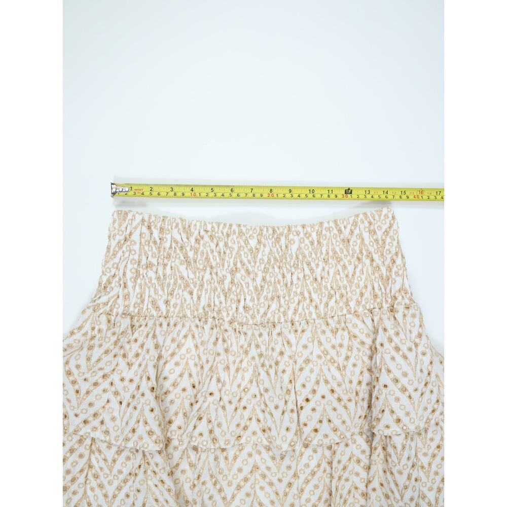 Resort Luxe Metallic Gold Eyelet Set Lilly Pulitzer Yara Skirt & Crop Top 12 NWT - Picture 11 of 16